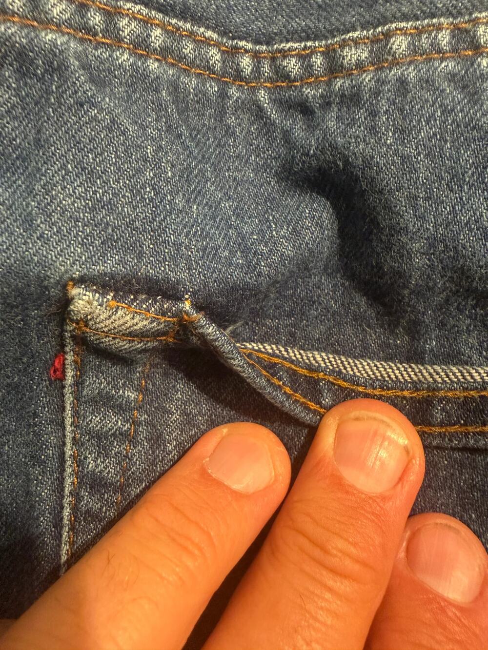 VTG RARE 80's Levi’s 501 Denim Jeans Redline selvedge Size 34 - Picture 7 of 10